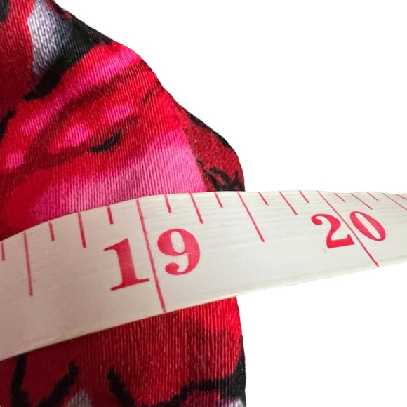 Hearts & Roses Brocade Lace Up Corset Dress Red Black Floral Fairy Goth Sz 14 - Picture 14 of 15